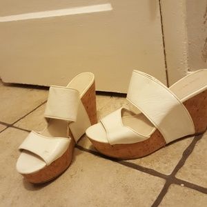 White Nine West Platform wedge